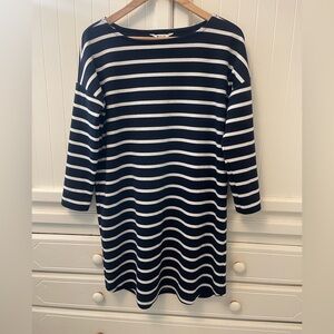 BB Dakota Navy and White Striped Dress sz L